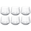These are the Crystal Glass Set of 6 Bernadotte Tumbler Glasses designed by Georg Jensen.