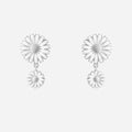 Sterling Silver & White Enamel Double Daisy Earrings from  Georg Jensen.