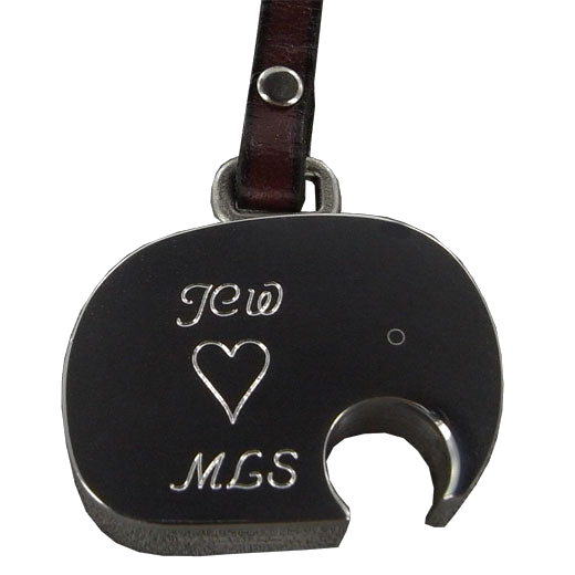 This Georg Jensen keyring can be engraved with a persons initials.