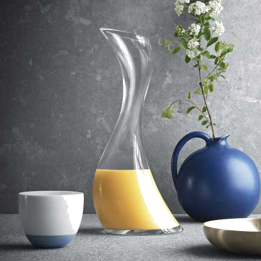 This Georg Jensen Cobra Glass Carafe is 75cl.