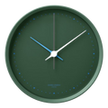 This Koppel Matte Green 22cm Wall Clock by Georg Jensen is made out of stainless steel and ABS.