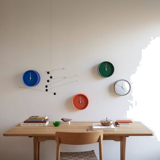 Georg Jensen's Koppel Matte Green 22cm Wall Clock comes in four colours that will be an eye-catching piece on the wall.