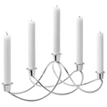 Georg Jensen Mirror Polished Stainless Steel Harmony Candle Holder