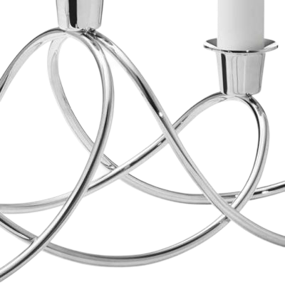 Georg Jensen Mirror Polished Stainless Steel Harmony Candle Holder