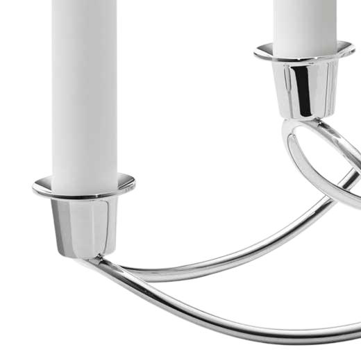 Georg Jensen Mirror Polished Stainless Steel Harmony Candle Holder