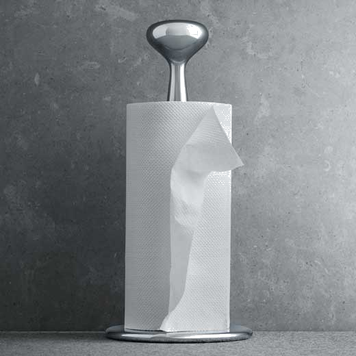 This Georg Jensen Stainless Steel Alfredo Kitchen Roll Holder is perfect for daily use.
