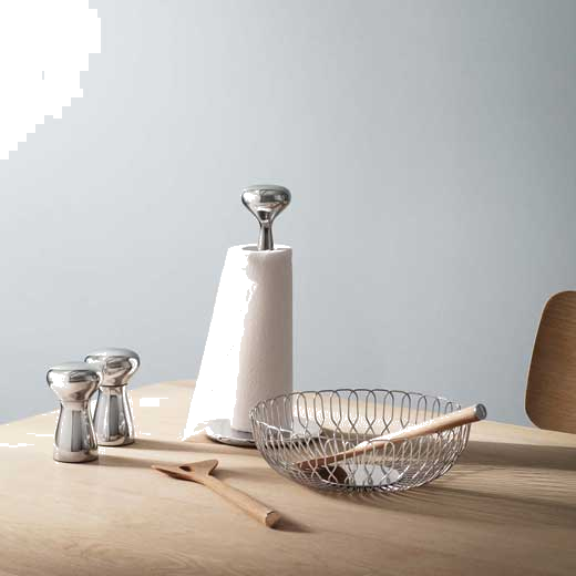 This Georg Jensen Stainless Steel Alfredo Kitchen Roll Holder is a wonderful set.