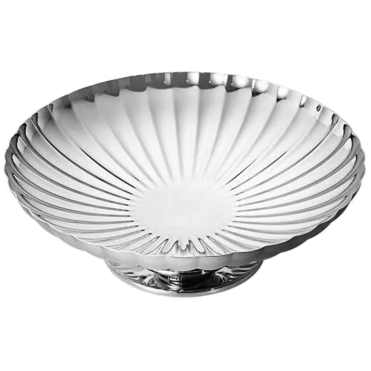 The pattern formed in the stainless steel on the Georg Jensen dish.