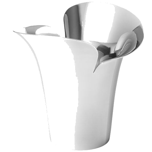 Stainless Steel Bloom Botanica Large Plant Pot designed by Georg Jensen.