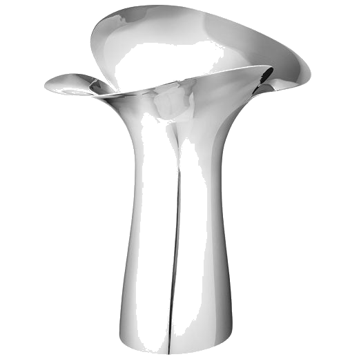 This is the Georg Jensen Stainless Steel Bloom Botanica Large Vase.