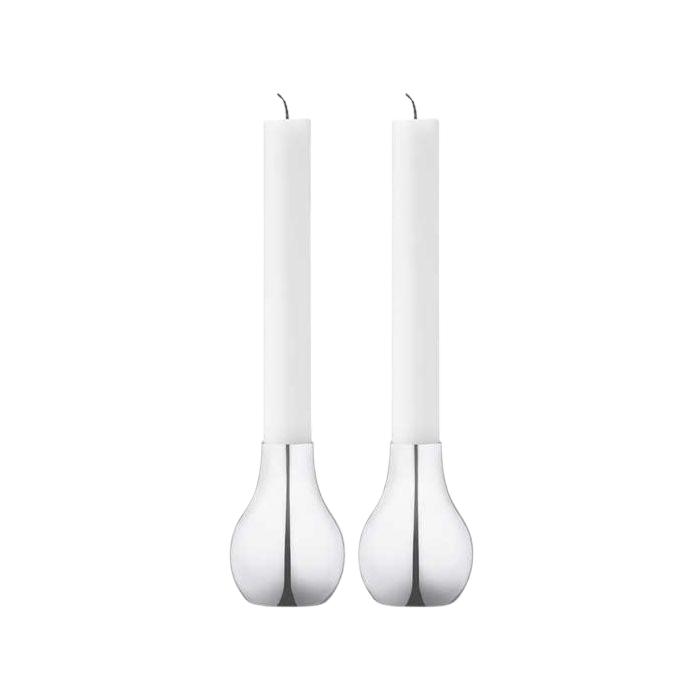 Georg Jensen silver candles give a luxurious look in your home.