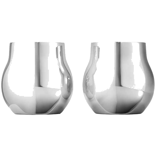 Stainless steel Cafu tealight holders set by Georg Jensen.