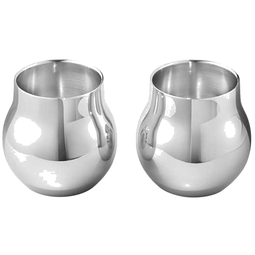 These Georg Jensen Polished Stainless Steel Pack of 2 Tealight Holders have been created for the CAFU collection.