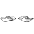 This Georg Jensen Stainless Steel Cobra Egg Cup Set comes in a pack of 2.