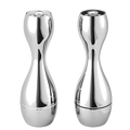 These are the Georg Jensen Stainless Steel Cobra Salt & Pepper Grinders.