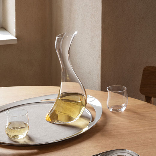 This is the Georg Jensen Stainless Steel Cobra Serving Tray.