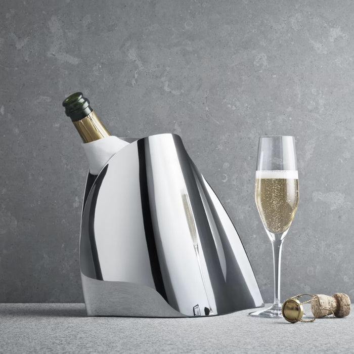 Stainless Steel Indulgence Champagne Cooler by Georg Jensen.