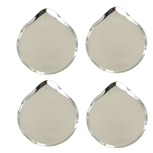 This coaster set from Georg Jensen comes with 4 pieces.