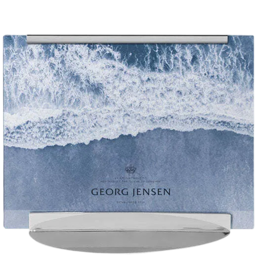 This Georg Jensen Stainless Steel SKY Large Picture Frame has room for 2 photos.
