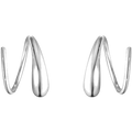 These are the Georg Jensen Sterling Silver Mercy Spiral Earrings.