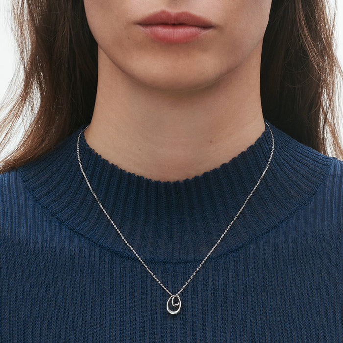 Model Shot of Sterling Silver Offspring Pendant from Georg Jensen.