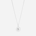 White Enamel Sterling Silver Daisy Pendant from Georg Jensen.