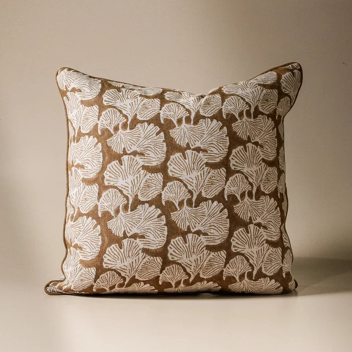 Ginkgo Bronze Square Cushion 50x50cm - Few and Far - Cushions