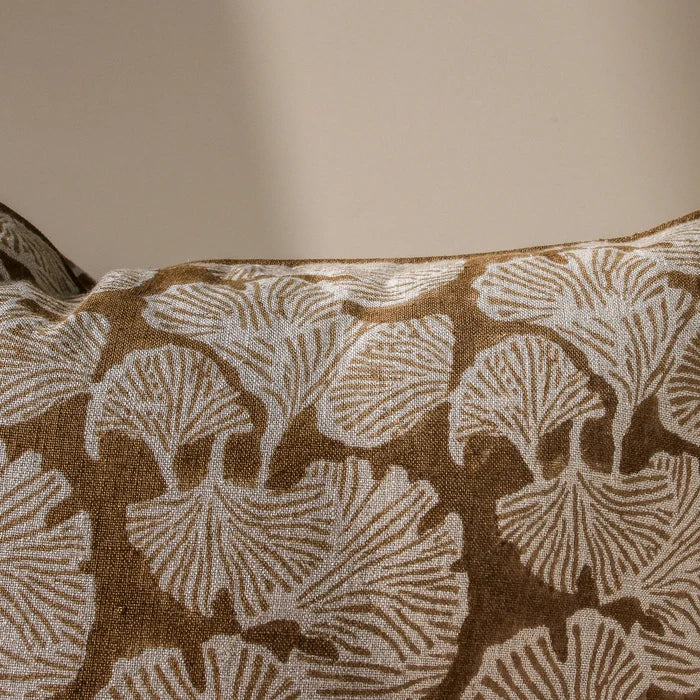 Ginkgo Bronze Square Cushion 50x50cm - Few and Far - Cushions