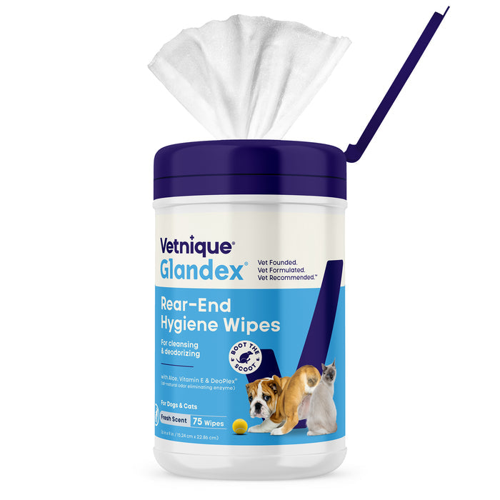 Glandex Rear-End Hygiene Wipes, 75 ct