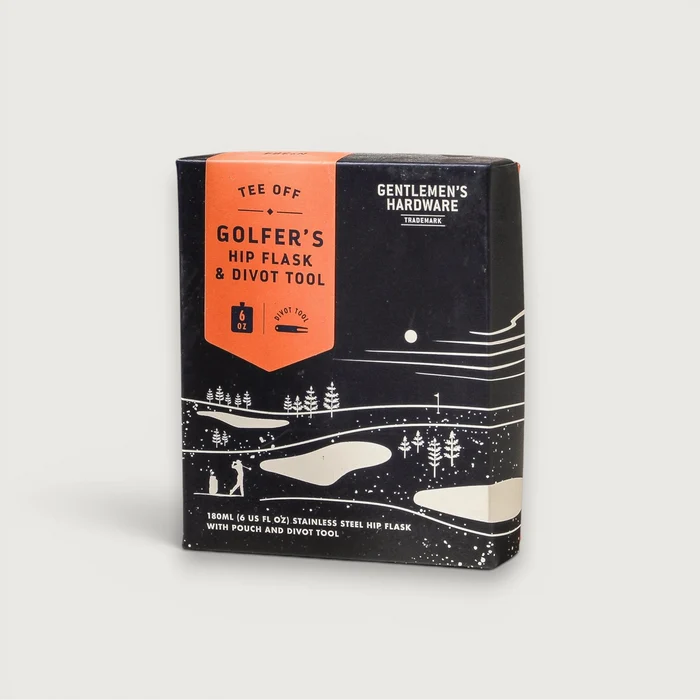 Golfers Hip Flask & Divot Tool
