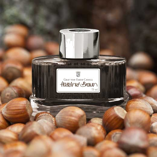 This is the Graf von Faber-Castell Hazelnut Brown 75ml Ink Bottle.