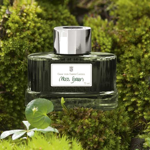 gvfc moss green ink bottle 75ml lifestyle