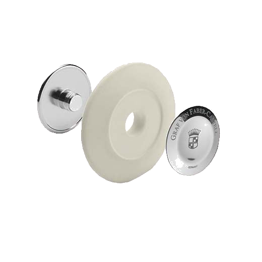 Graf Von Faber Castell Platinum-Plated Round Eraser showing how you can replace the rubber part.