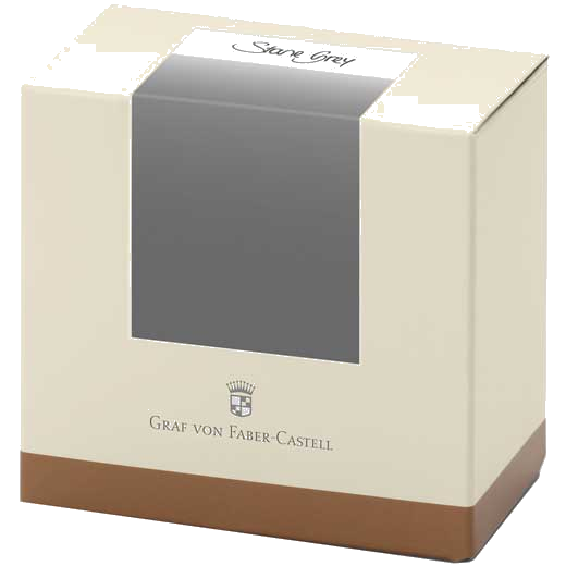 This Graf von Faber-Castell Stone Grey 75ml Ink Bottle will be presented inside a gift box.