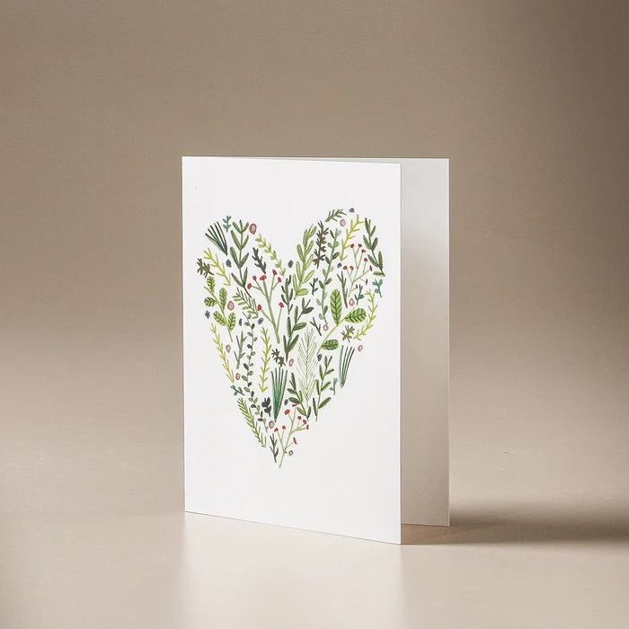 Greeting Card FLORAL HEART - Few and Far - Greeting Cards