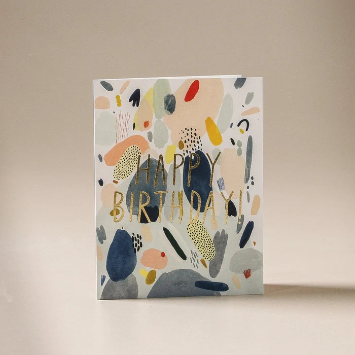 Greeting Card FOIL - ABSTRACT BIRTHDAY - Few and Far - Greeting Cards