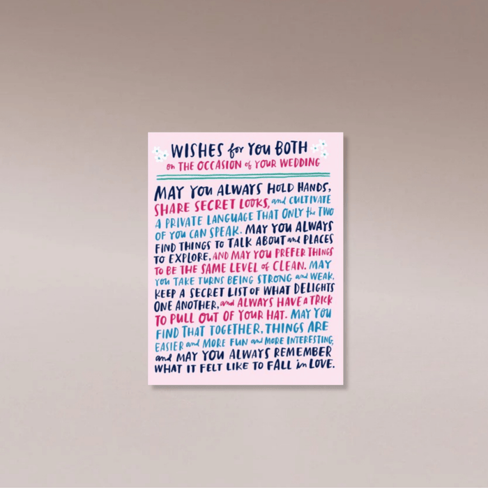Greeting Card WISHES FOR YOU BOTH WEDDING - Few and Far - Greeting Cards