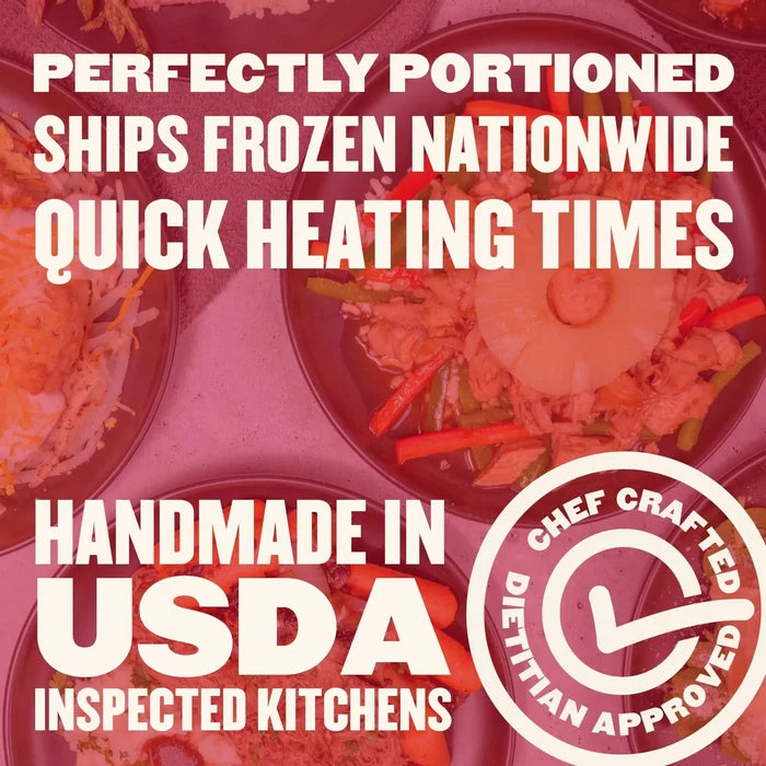 Chef-crafted, dietitian-approved Hall of Fame Meal Plan meals shipped frozen nationwide, perfectly portioned