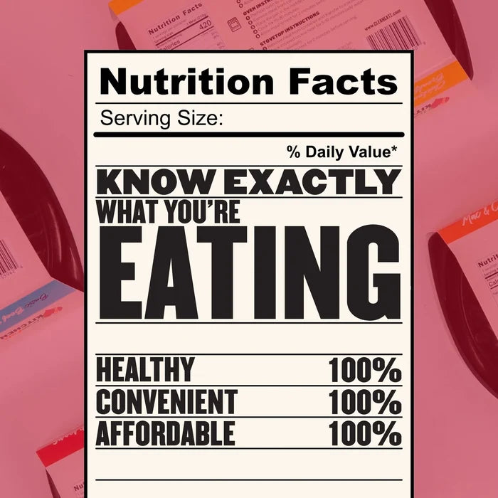 Hall of Fame Meal Plan nutrition facts graphic showing healthy, convenient, and affordable prepared meals