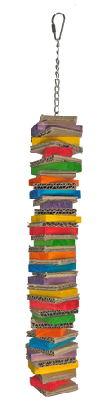 Happy Beaks Board & Block Single Stack Bird Toy, by A&E Cage Co