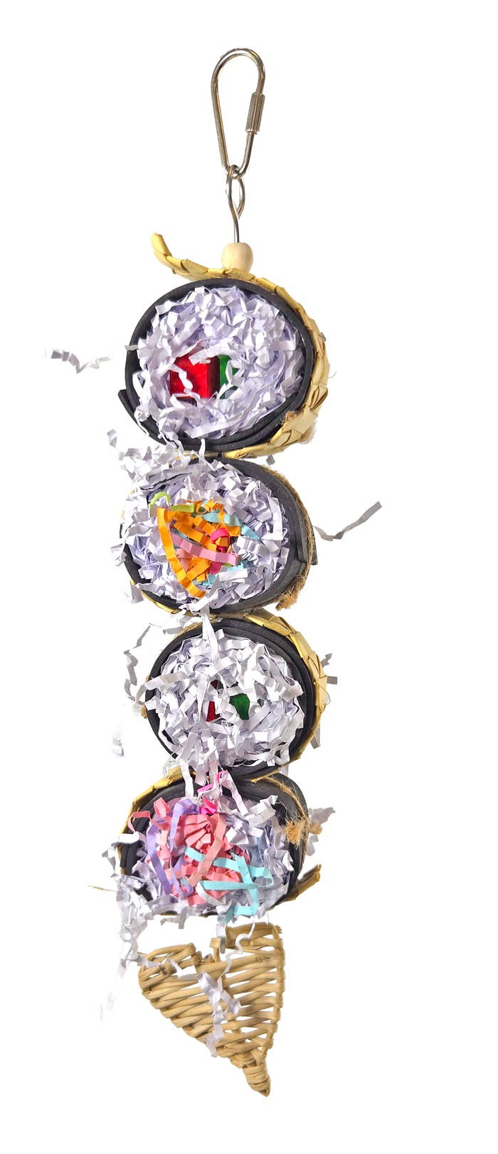 Happy Beaks Cali Roll Sushi Stack Hanging Toy, by A&E Cage Co