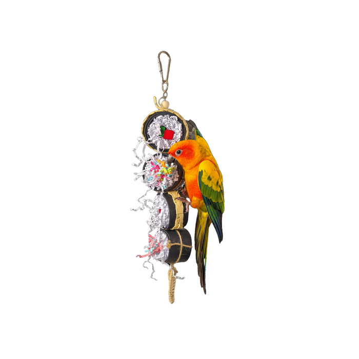 Happy Beaks Cali Roll Sushi Stack Hanging Toy, by A&E Cage Co