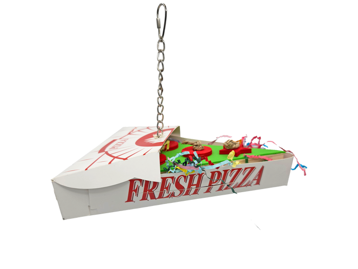 Happy Beaks Pizza Takeout Bird Toy, by A&E Cage Co