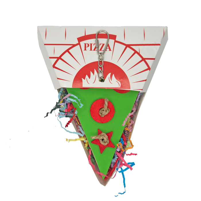 Happy Beaks Pizza Takeout Bird Toy, by A&E Cage Co