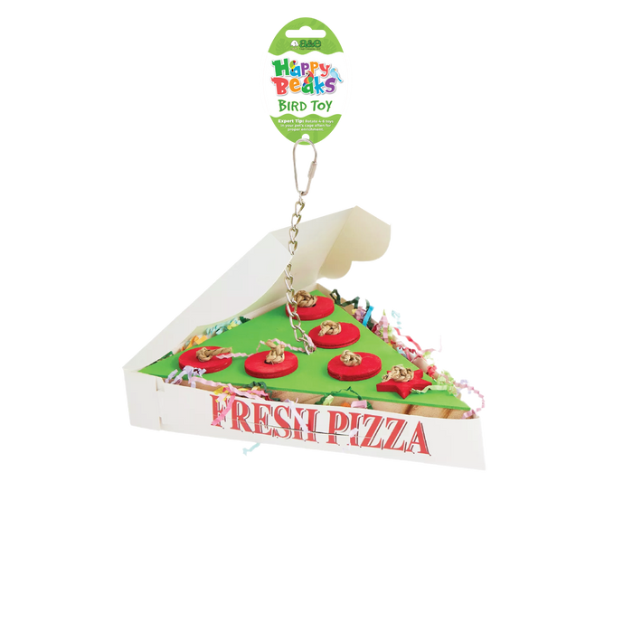 Happy Beaks Pizza Takeout Bird Toy, by A&E Cage Co