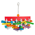 Happy Beaks Wood Block Cluster Short Bird Toy, by A&E Cage Co