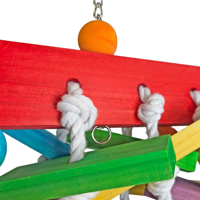 Happy Beaks Wood Block Cluster Short Bird Toy, by A&E Cage Co