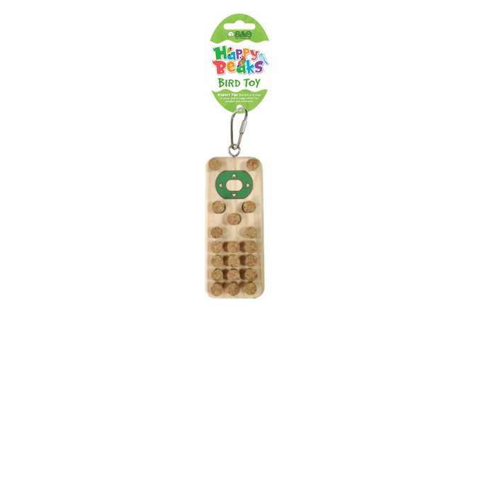 Happy Beaks Wood & Cork Remote Bird Toy, by A&E Cage Co