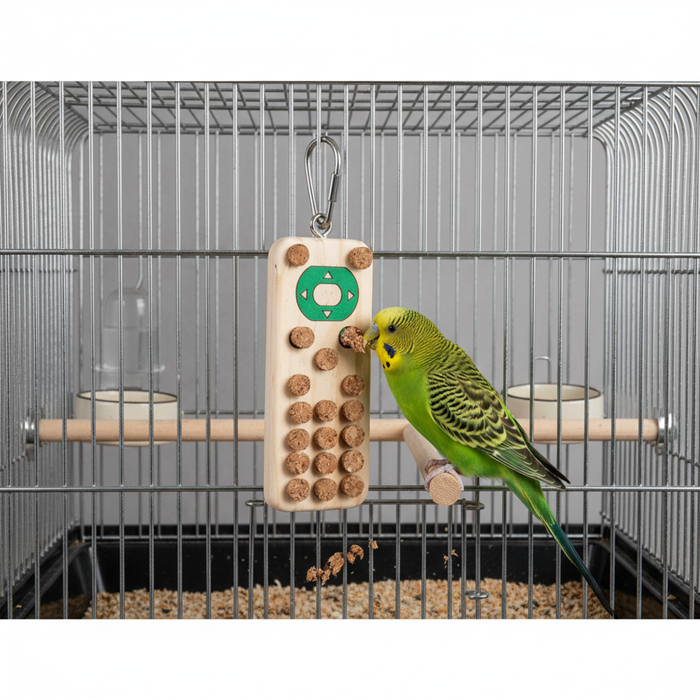 Happy Beaks Wood & Cork Remote Bird Toy, by A&E Cage Co