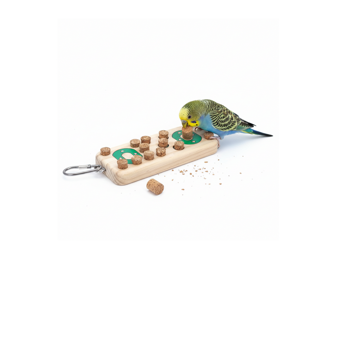 Happy Beaks Wood & Cork Remote Bird Toy, by A&E Cage Co